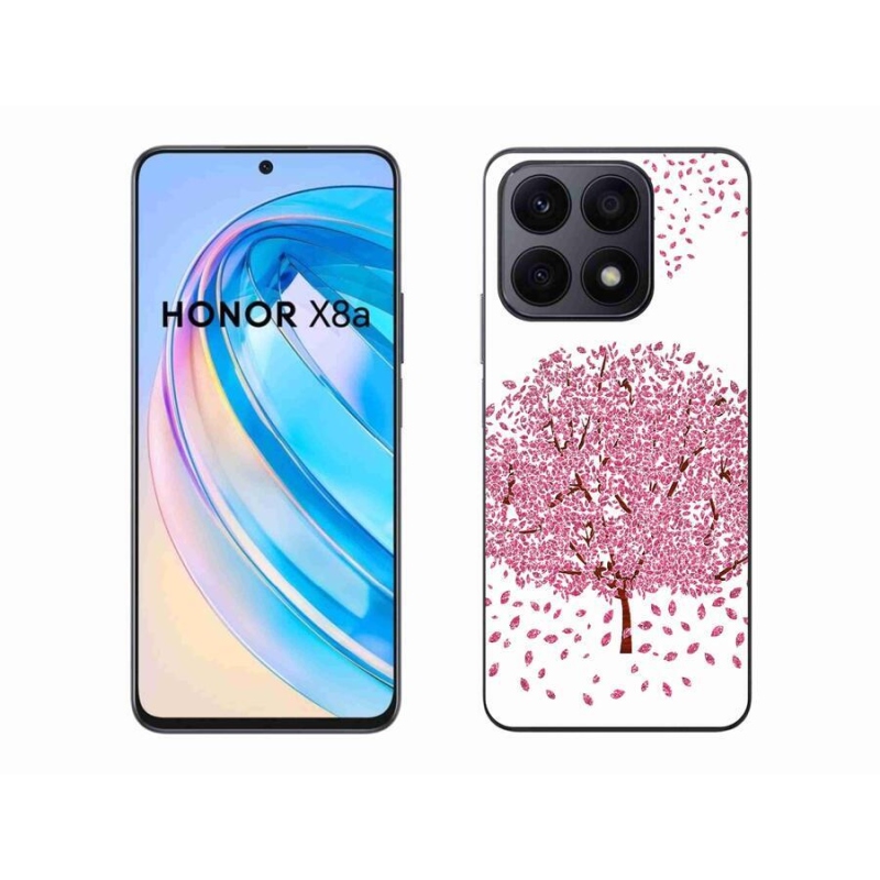 Zselés borító mmCase a Honor X8a számára - rajzfilmfa levelekkel