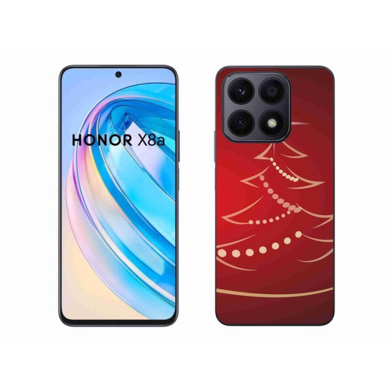 Gél borítás mmCase a Honor X8a számára - karácsonyfa karikatúra