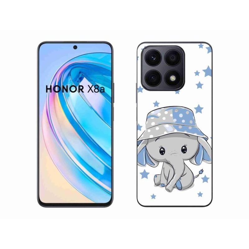 Zselés borítás mmCase a Honor X8a számára - kék elefánt