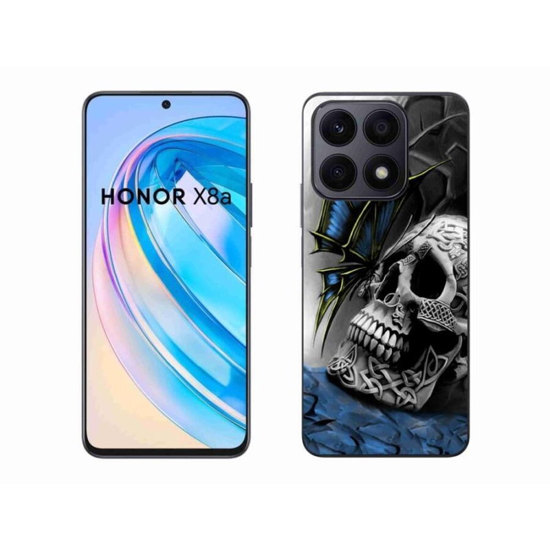Zselés borítás mmCase a Honor X8a készülékhez - pillangó és koponya