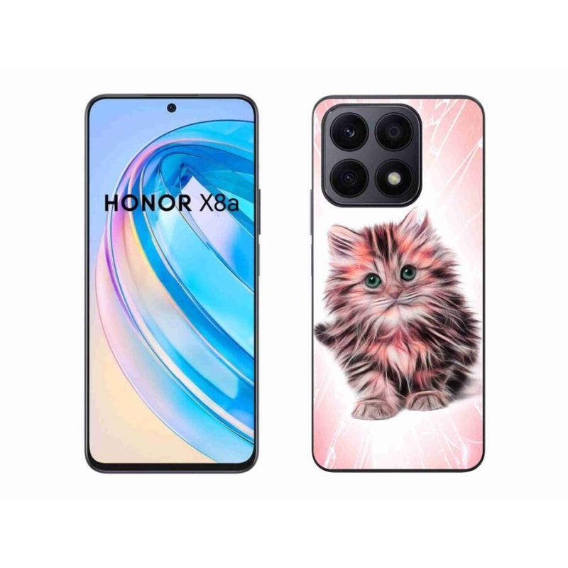 Gél borítás mmCase a Honor X8a számára - aranyos cica