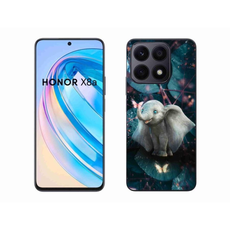 Zselés borítás mmCase a Honor X8a számára - aranyos elefánt