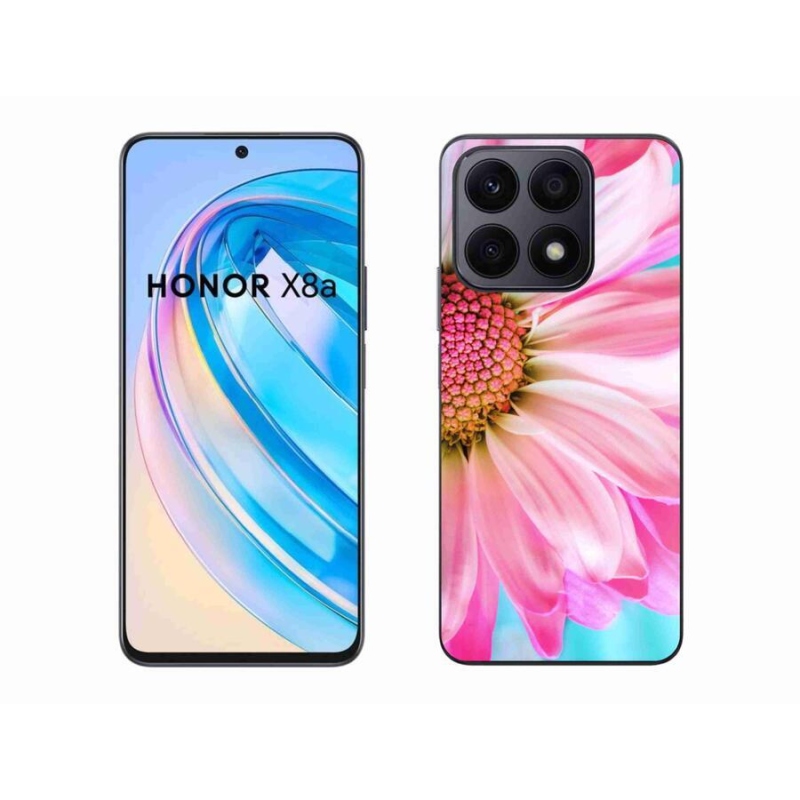 Zselés borítás mmCase a Honor X8a készülékhez - rózsaszín virág