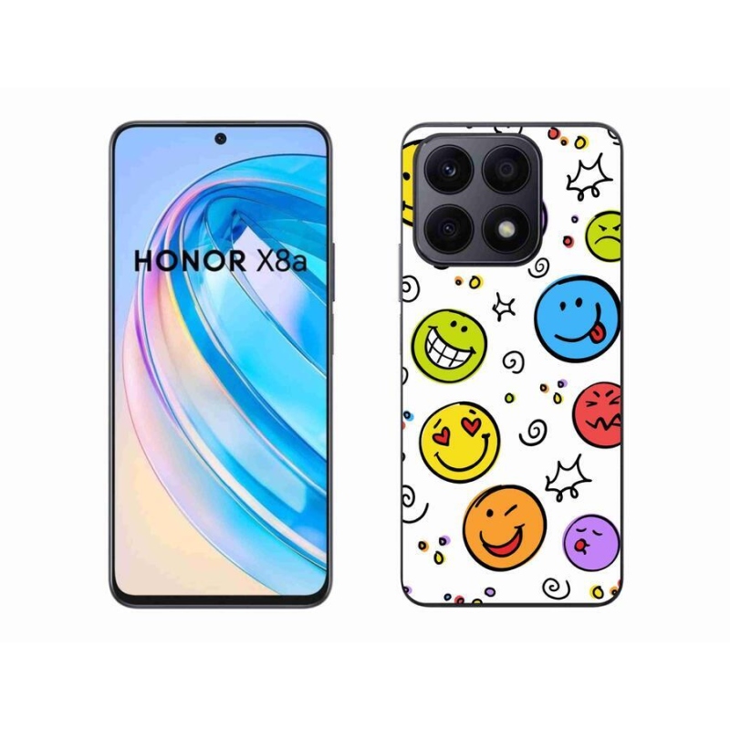 Zselés borítás mmCase a Honor X8a számára - smiley-k