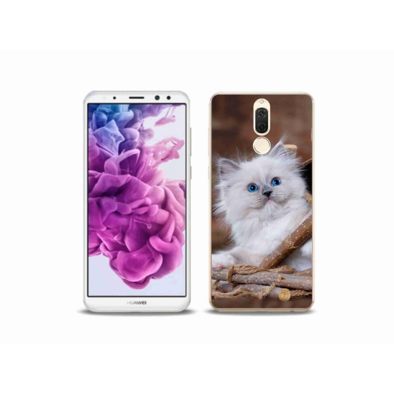 Gél borítás mmCase a Huawei Mate 10 Lite készülékhez - fehér cica