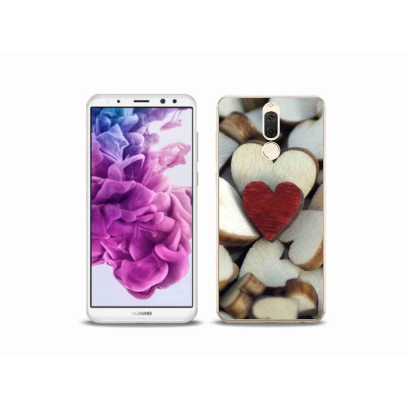 Gél borítás mmCase a Huawei Mate 10 Lite készülékhez - gravírozott piros szív