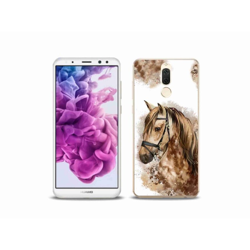 Gél borítás mmCase a Huawei Mate 10 Lite készülékhez - barna rajzfilm ló