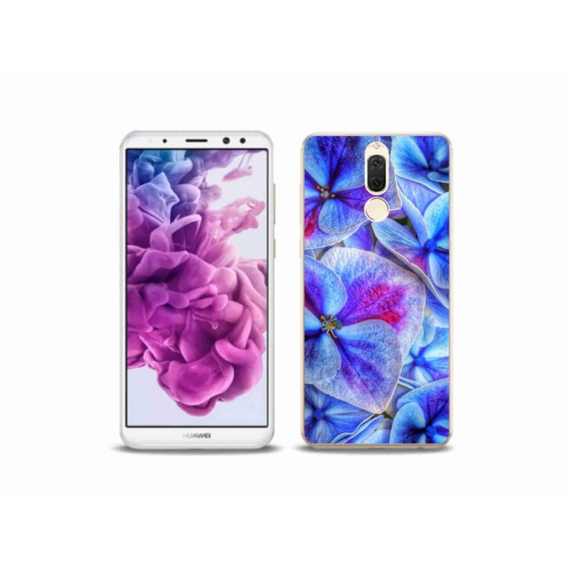 Gél védőhuzat mmCase mobiltelefonhoz Huawei Mate 10 Lite - kék virágok 1