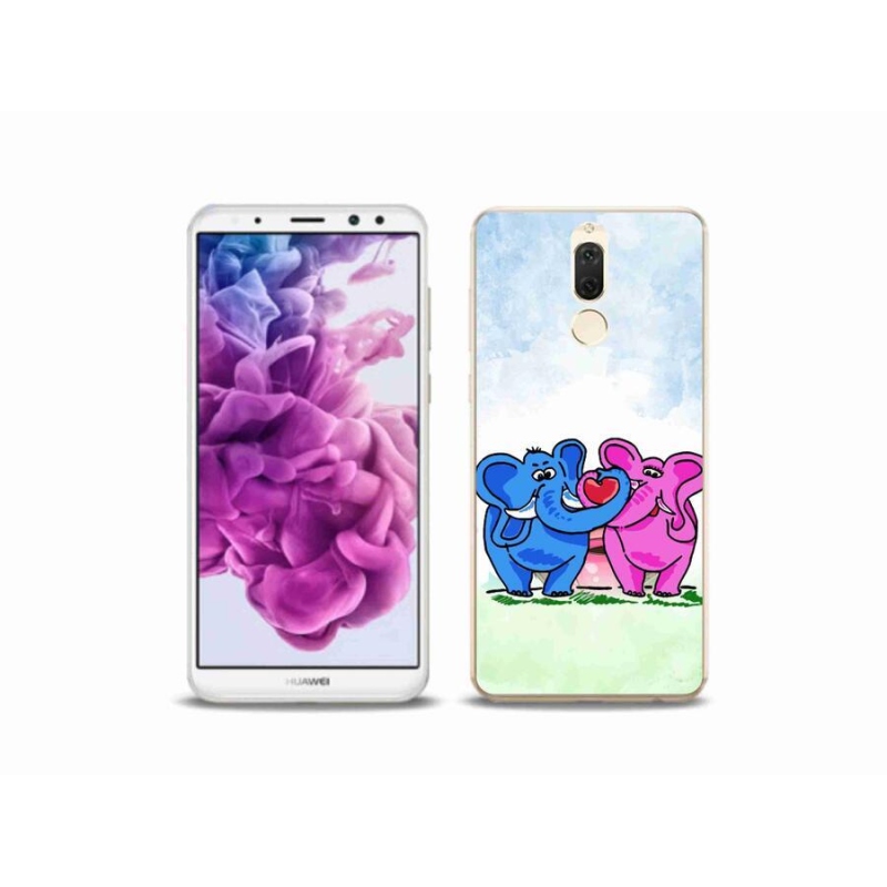 Gél borítás mmCase a mobil Huawei Mate 10 Lite készülékhez - szerelmes elefántok