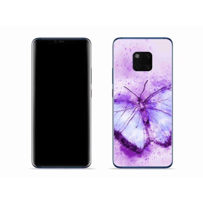 Gél borítás mmCase a Huawei Mate 20 Pro készülékhez - lila pillangó