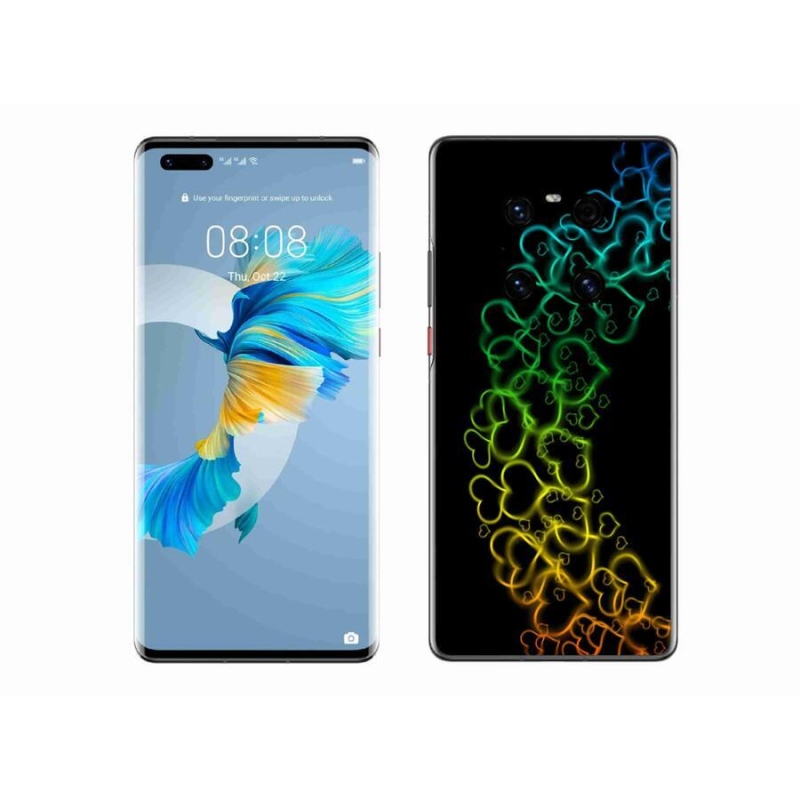 Gél borító mmCase a mobil Huawei Mate 40 Pro készülékhez - színes szívek