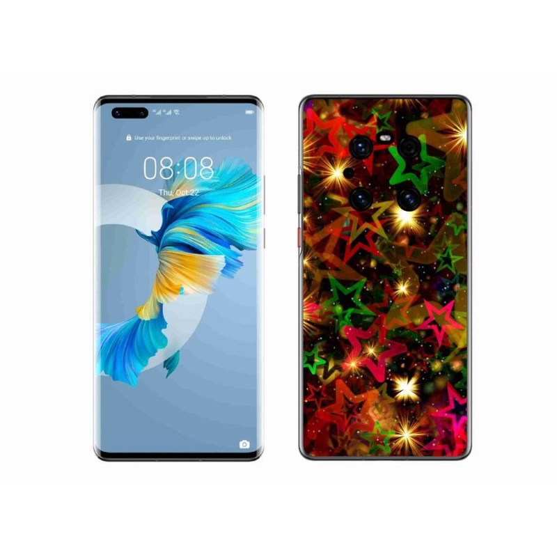 Gél védőhuzat mmCase a mobil Huawei Mate 40 Pro készülékhez - színes csillagok