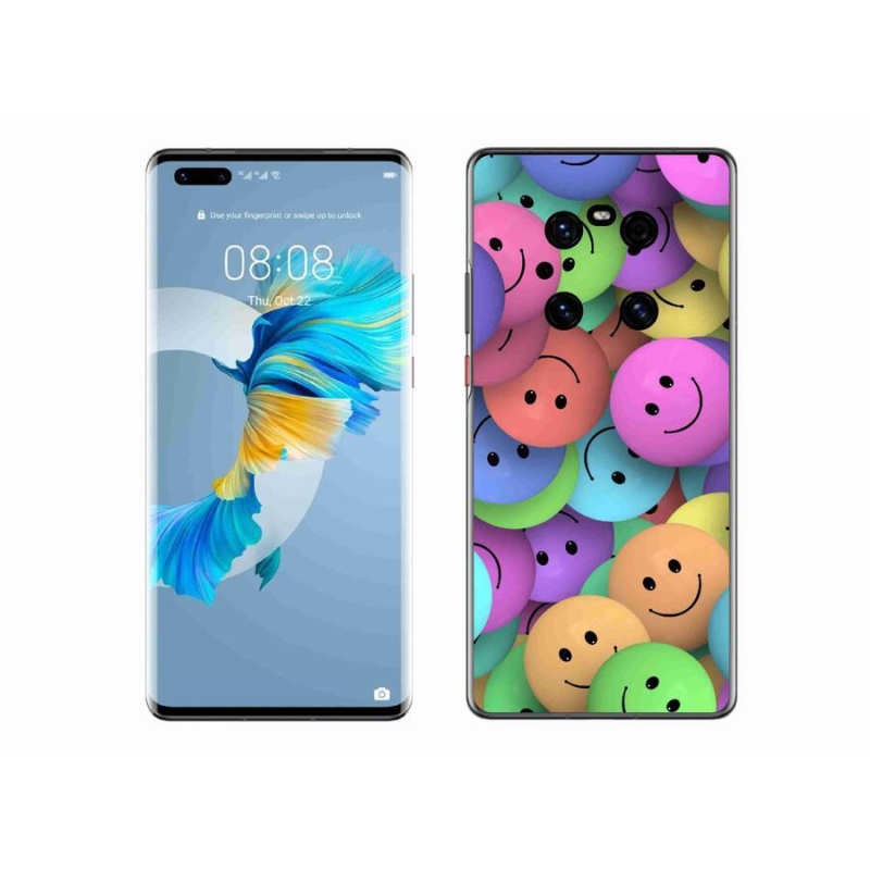 Gél borítás mmCase mobil Huawei Mate 40 Pro - színes smileyk