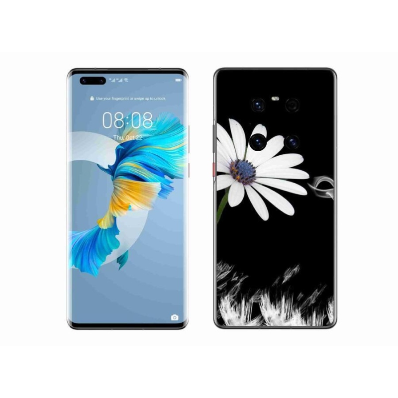 Gél borító mmCase a Huawei Mate 40 Pro-hoz - fehér virág