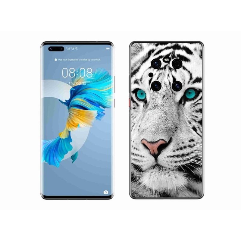 Gél borítás mmCase a Huawei Mate 40 Pro készülékhez - fehér tigris
