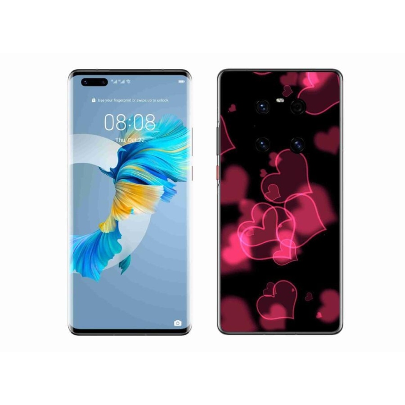 Gél borítás mmCase a Huawei Mate 40 Pro készülékhez - piros szívek