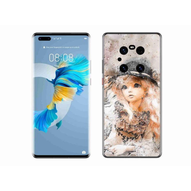 Gél borító mmCase mobil Huawei Mate 40 Pro - lány kalapos sapkával