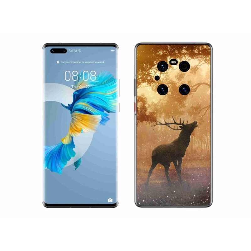 Zselés borítás mmCase a Huawei Mate 40 Pro számára - szarvas a vadászaton