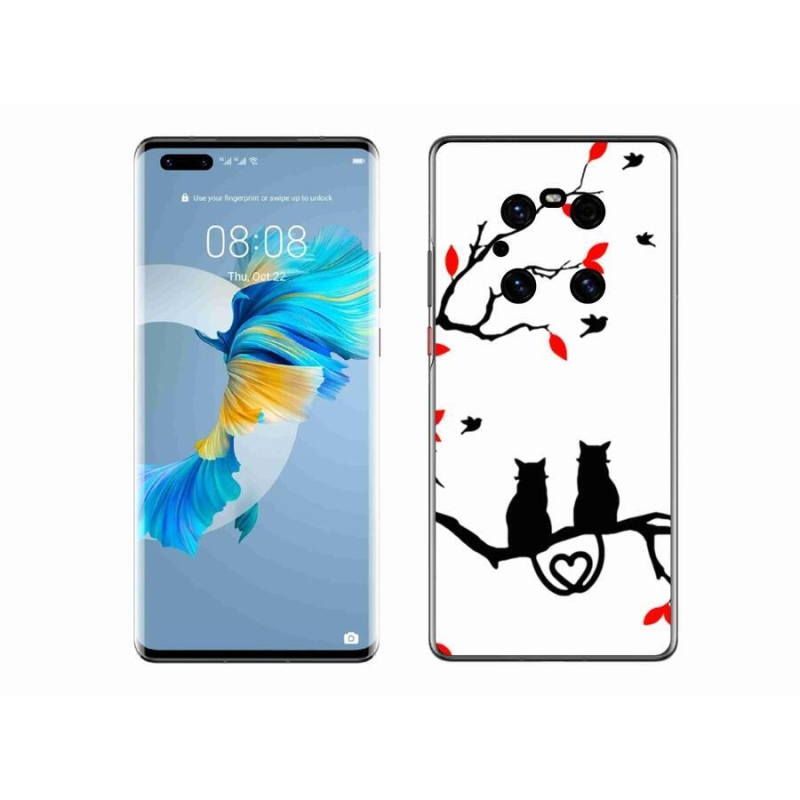 Gél borítás mmCase a Huawei Mate 40 Pro készülékhez - macska szeretet