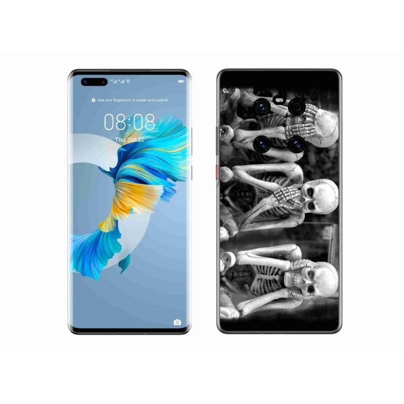 Zselés borítás mmCase a Huawei Mate 40 Pro számára - csontvázak