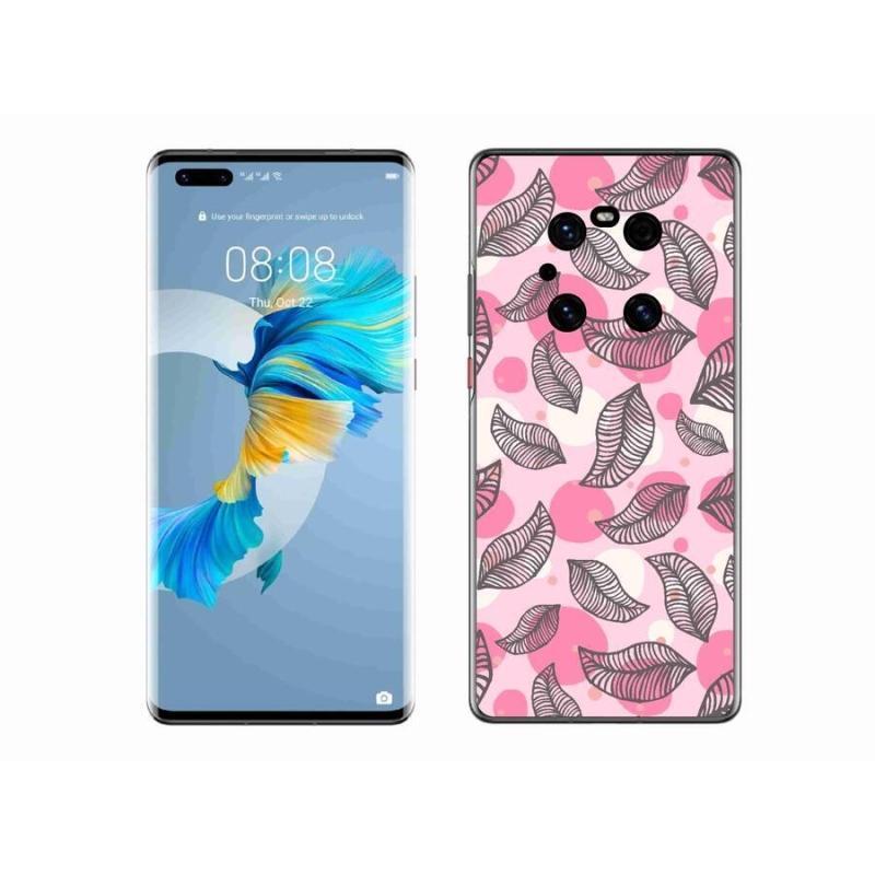 Gél borító mmCase a mobil Huawei Mate 40 Pro - rajzfilm hulló levelek