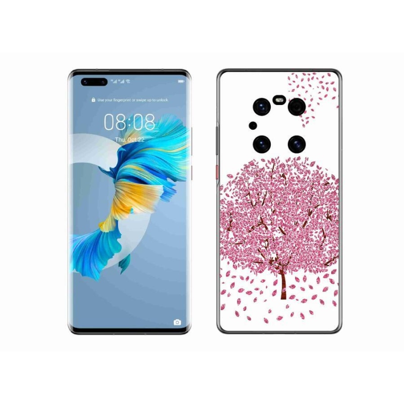 Gél borító mmCase a mobil Huawei Mate 40 Pro készülékhez - rajzfilmfa levelekkel