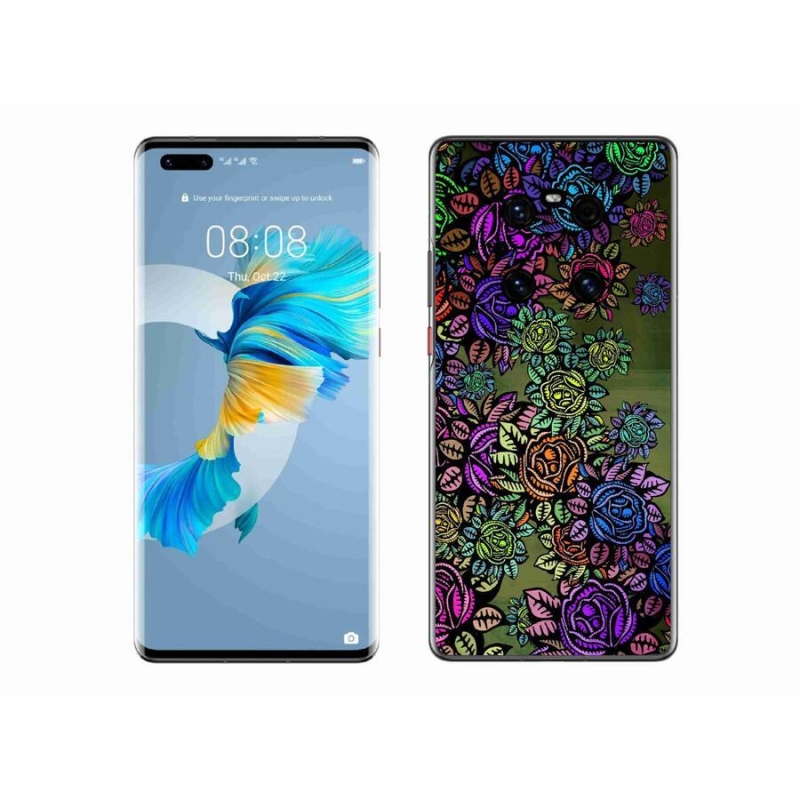 Gél borító mmCase a mobil Huawei Mate 40 Pro - virágok 6