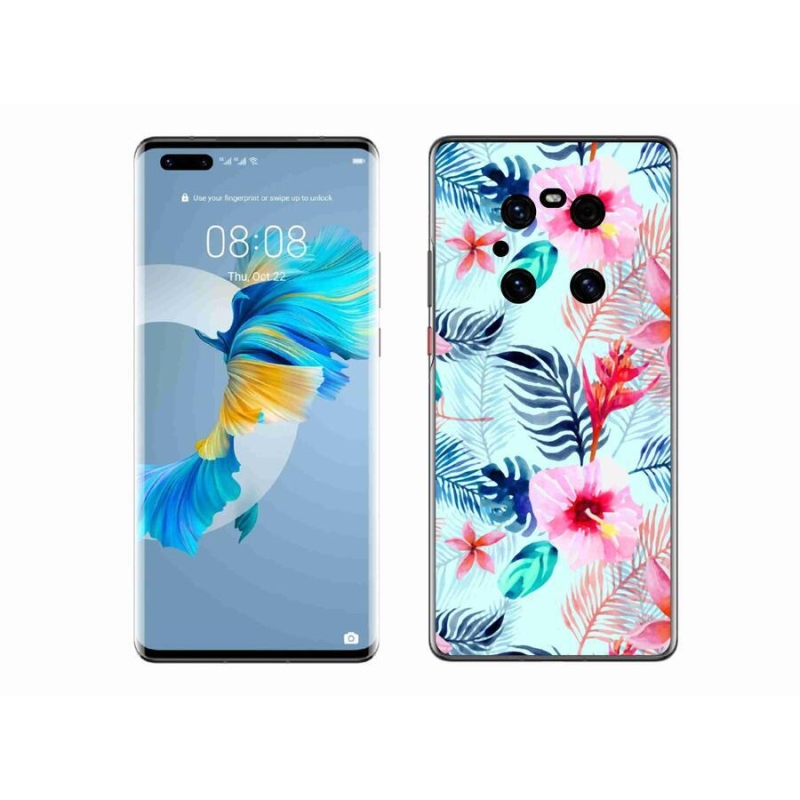 Gél borító mmCase a mobil Huawei Mate 40 Pro - virágokhoz