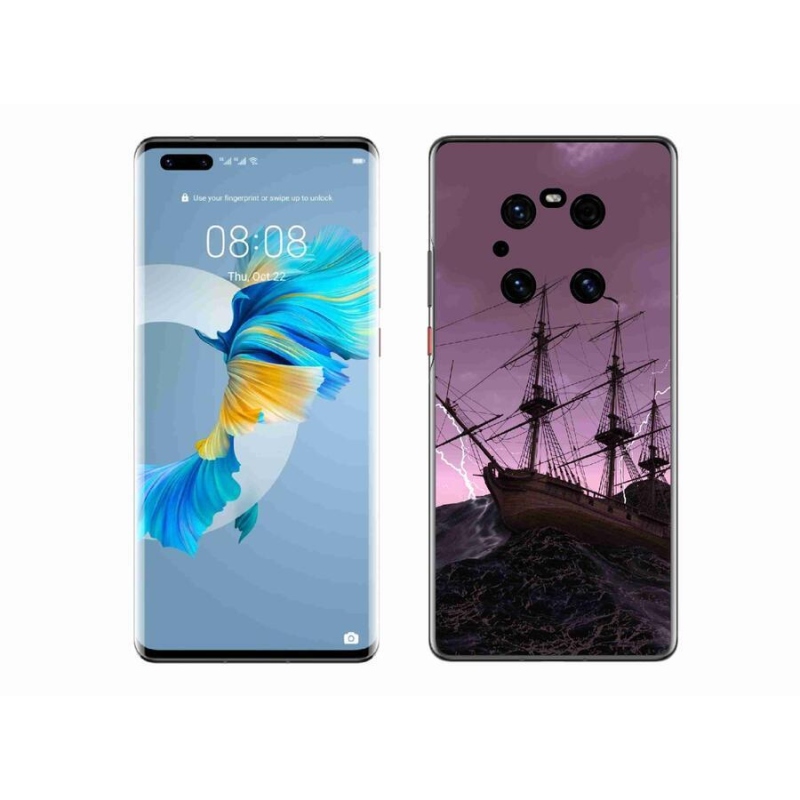 Zselés borítás mmCase a Huawei Mate 40 Pro-hoz - hajó a viharban