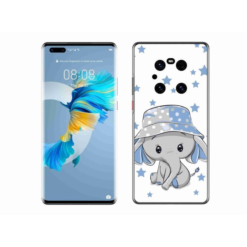 Zselés borítás mmCase a Huawei Mate 40 Pro készülékhez - kék elefánt