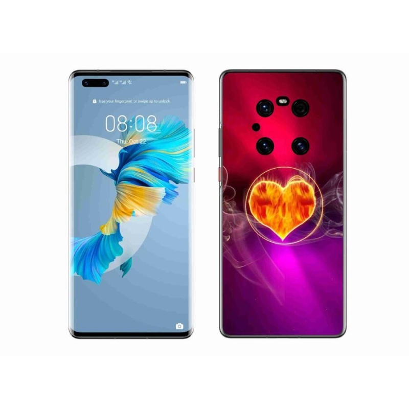 Gél borítás mmCase a mobil Huawei Mate 40 Pro - tüzes szívhez
