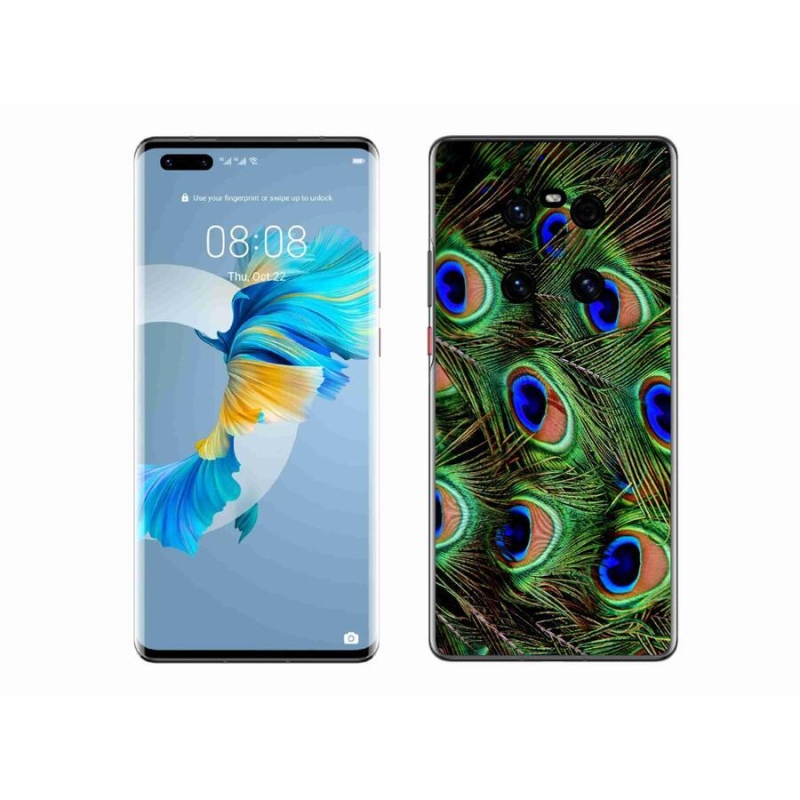 Zselés borítás mmCase a Huawei Mate 40 Pro készülékhez - pávatoll