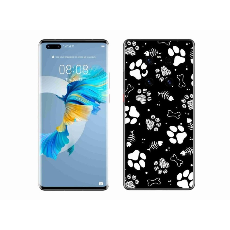 Gél borítás mmCase a Huawei Mate 40 Pro számára - kutyamancsok