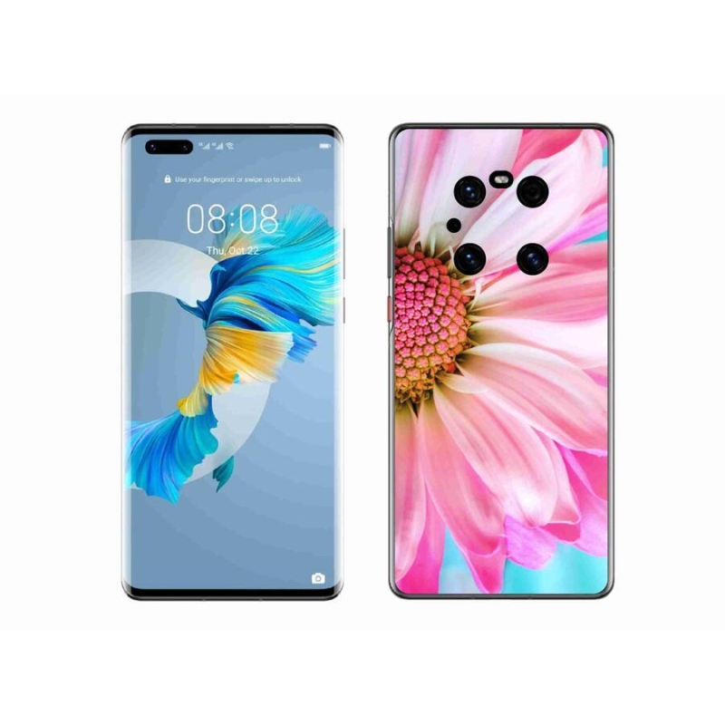 Zselés borítás mmCase a Huawei Mate 40 Pro készülékhez - rózsaszín virág