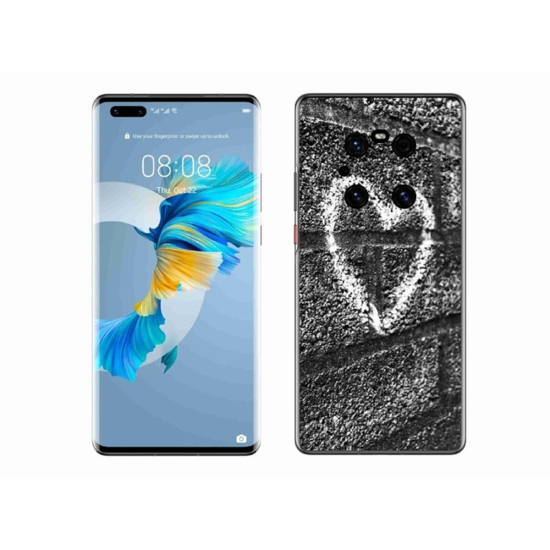 Gél borítás mmCase a Huawei Mate 40 Pro számára - szív a falon