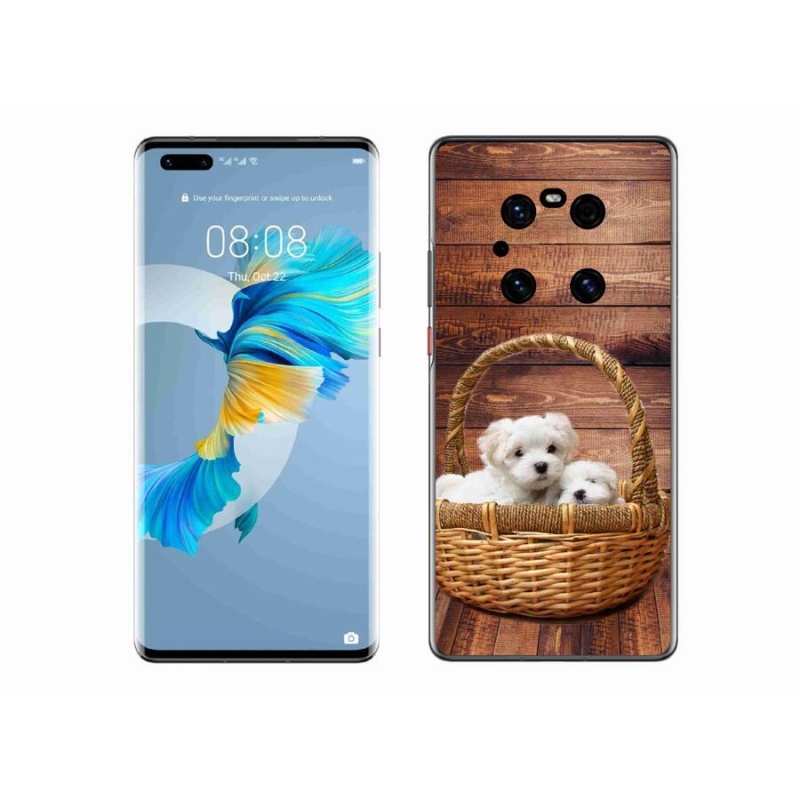 Gél borítás mmCase a Huawei Mate 40 Pro számára - kölyökkutyák