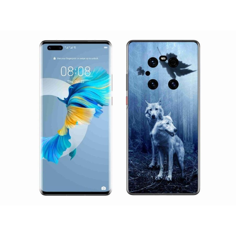 Gél borítás mmCase mobil Huawei Mate 40 Pro - farkasok az erdőben