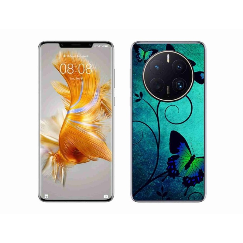 Gél borító mmCase a mobil Huawei Mate 50 Pro - színes pillangókhoz