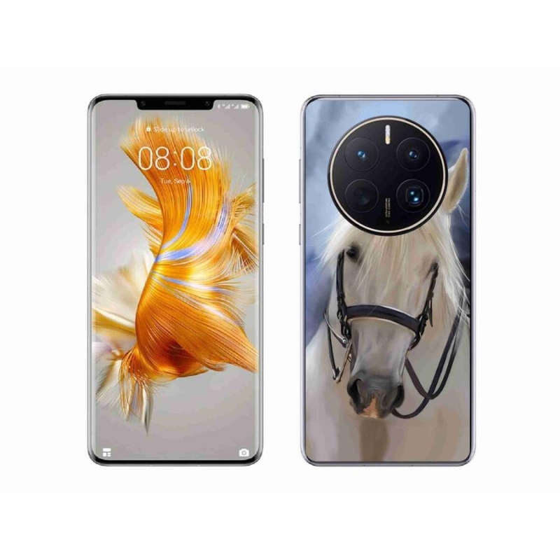 Gél borítás mmCase a Huawei Mate 50 Pro készülékhez - fehér ló