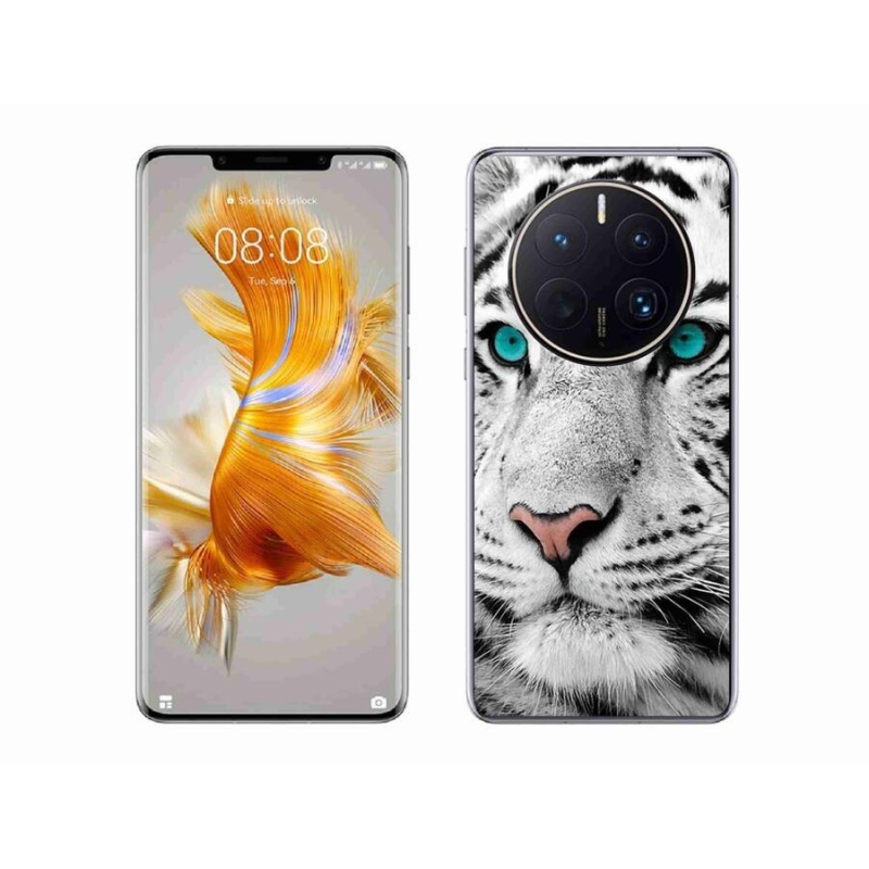 Gél borítás mmCase a Huawei Mate 50 Pro készülékhez - fehér tigris