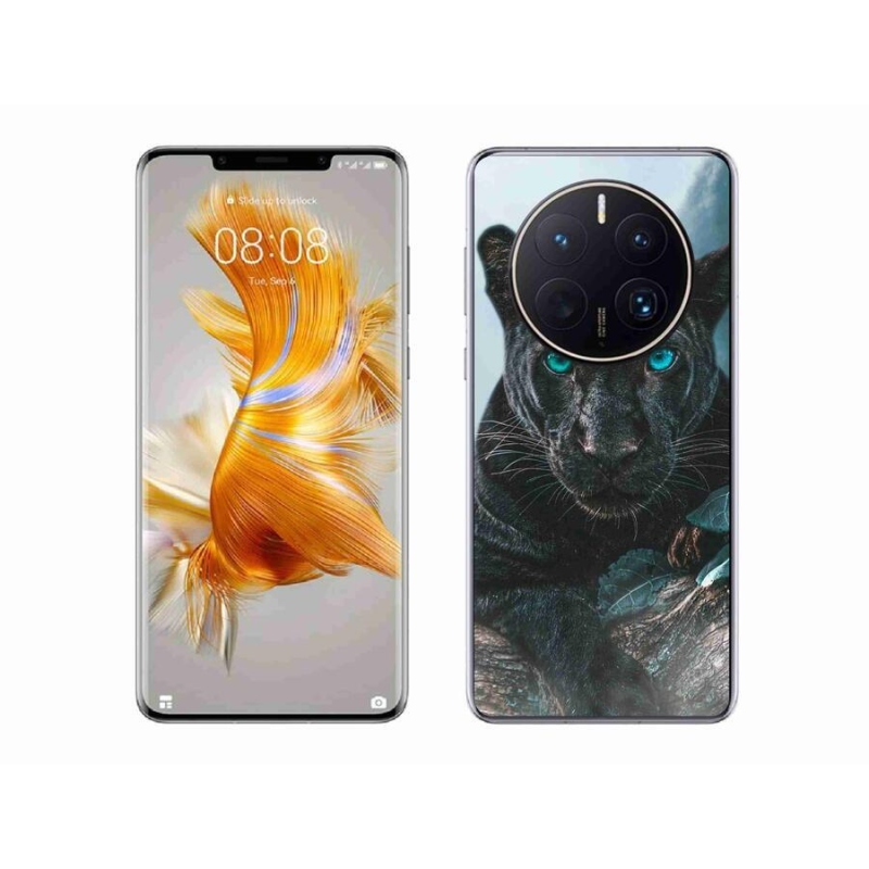 Zselés borítás mmCase a Huawei Mate 50 Pro készülékhez - fekete párduc