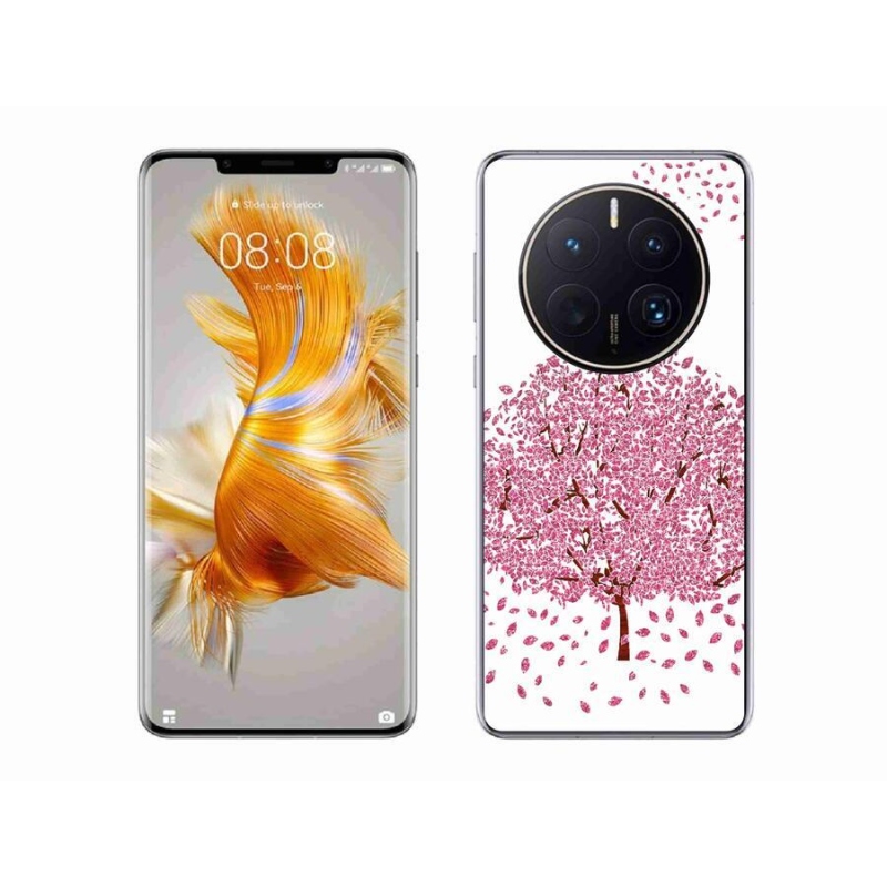 Gél borító mmCase a mobil Huawei Mate 50 Pro készülékhez - rajzfilmfa levelekkel