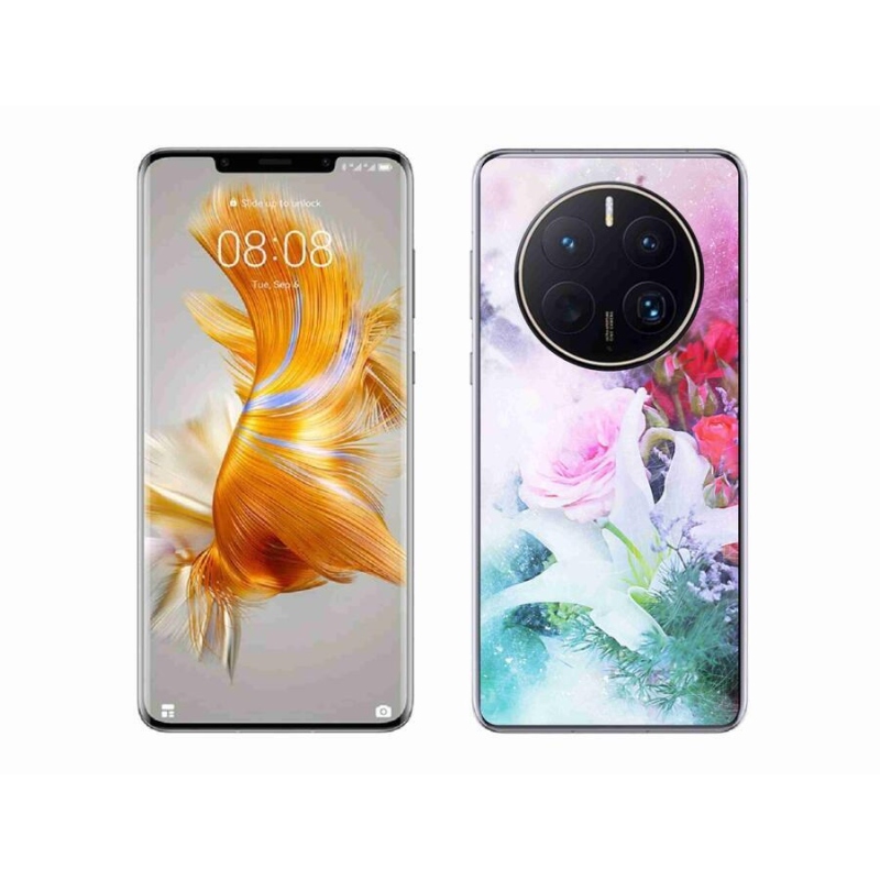 Gél borító mmCase a mobil Huawei Mate 50 Pro - virágok 4