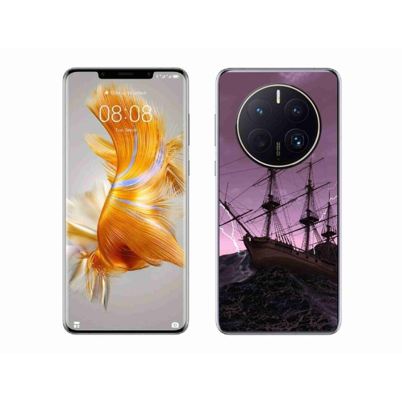 Zselés borítás mmCase a Huawei Mate 50 Pro számára - hajó a viharban