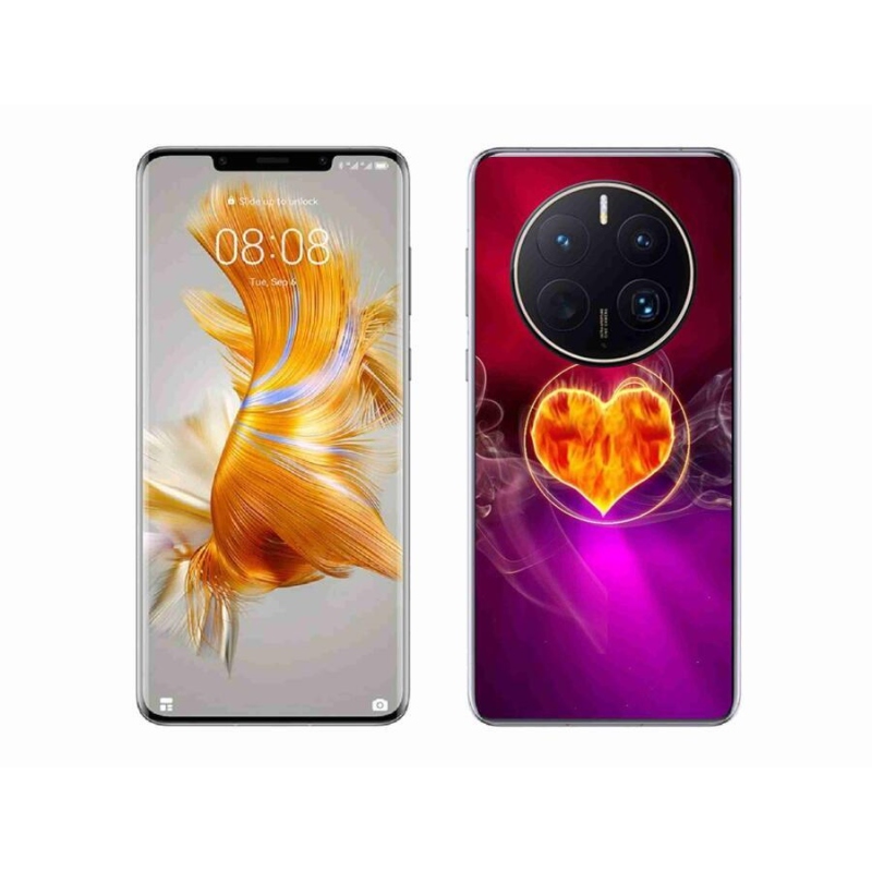 Gél borítás mmCase a mobil Huawei Mate 50 Pro - tüzes szívhez