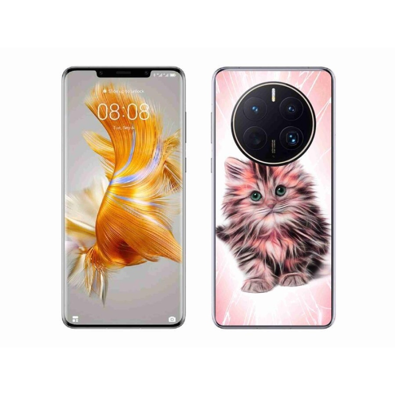 Gél borító mmCase a mobil Huawei Mate 50 Pro készülékhez - aranyos cica