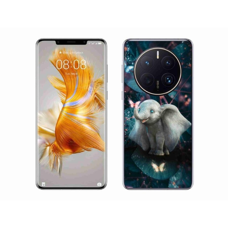 Gél borító mmCase a mobil Huawei Mate 50 Pro készülékhez - aranyos elefánt