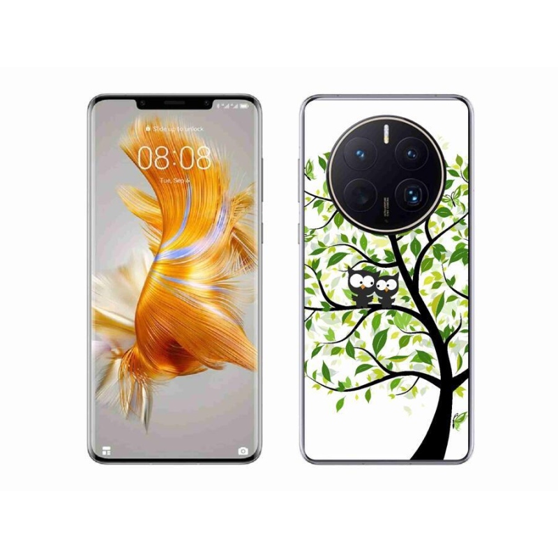 Gél borítás mmCase a Huawei Mate 50 Pro számára - baglyok a fán