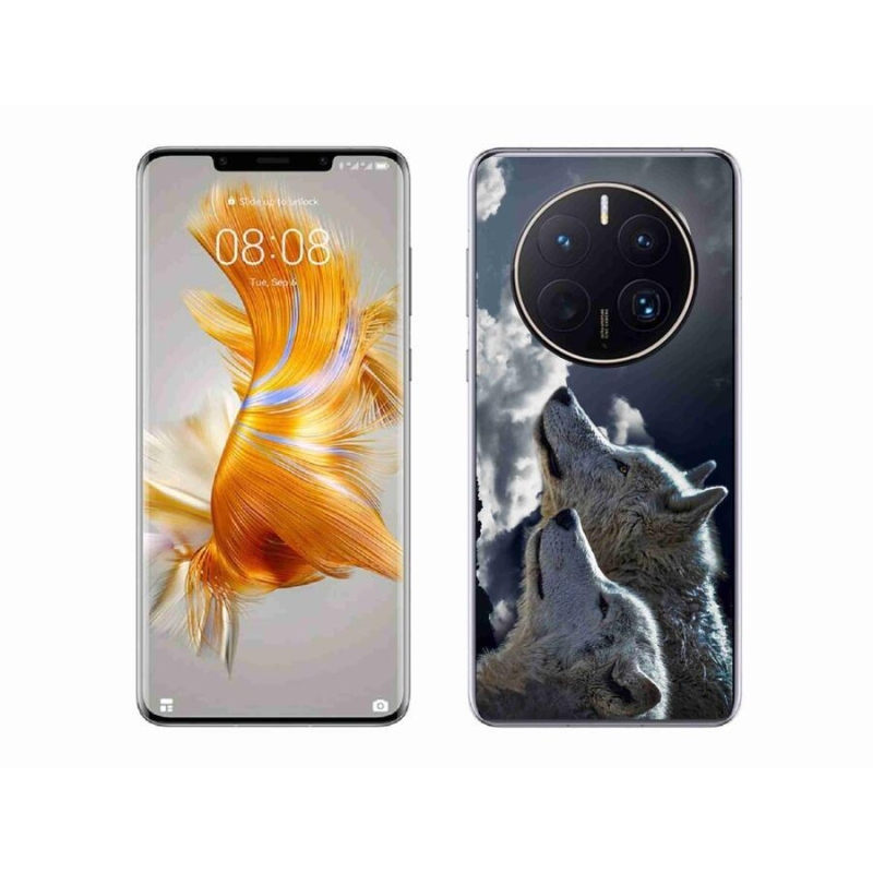 Gél védőburkolat mmCase a Huawei Mate 50 Pro készülékhez - farkasok