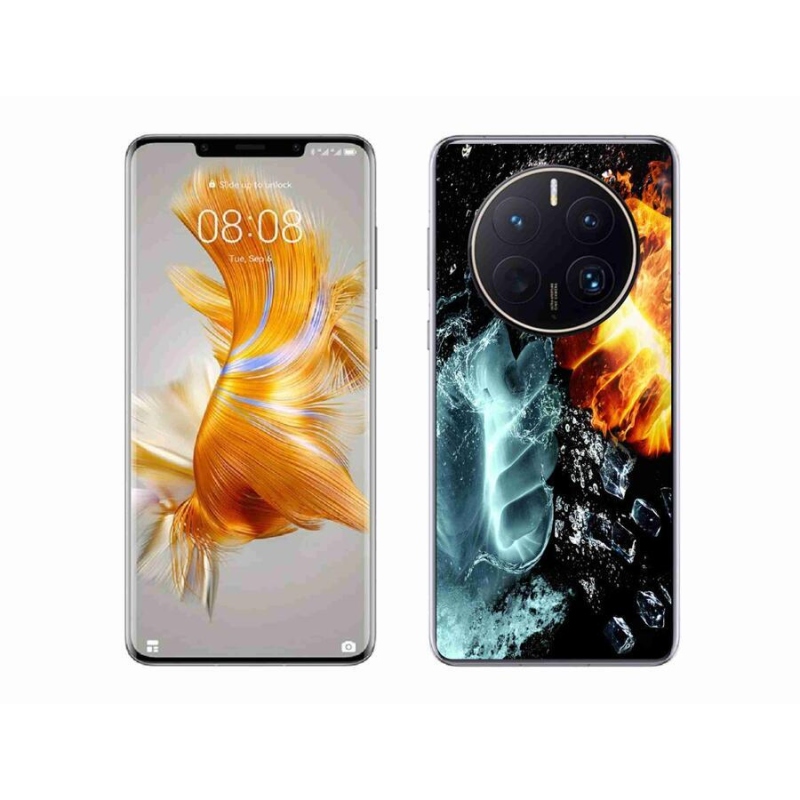 Zselés borítás mmCase a Huawei Mate 50 Pro számára - víz és tűz